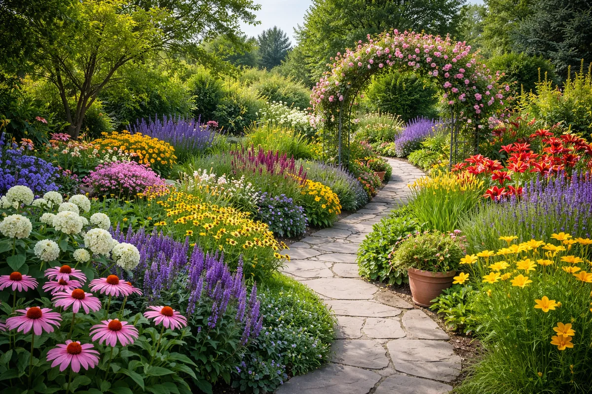 Comment aménager un jardin avec des plantes qui fleurissent toute l'année